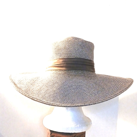 Solar Escape UV Casual Wide Brim Wheat Brown Sun Fedora - Picture 1 of 6